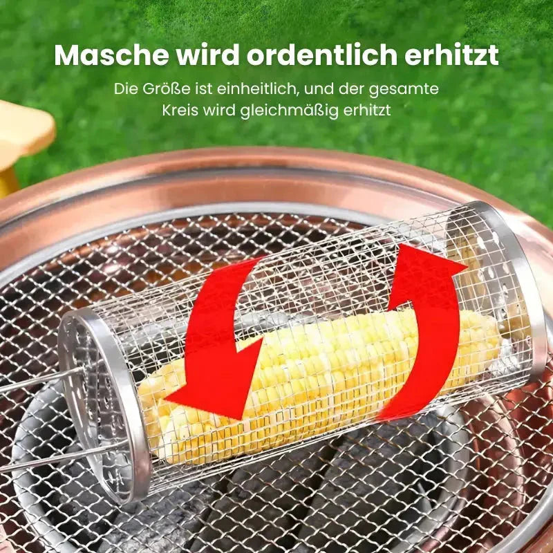 Stainless Steel Rolling Grill Basket