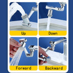 Dual-Mode Swivel Faucet Aerator with 1080° Rotation