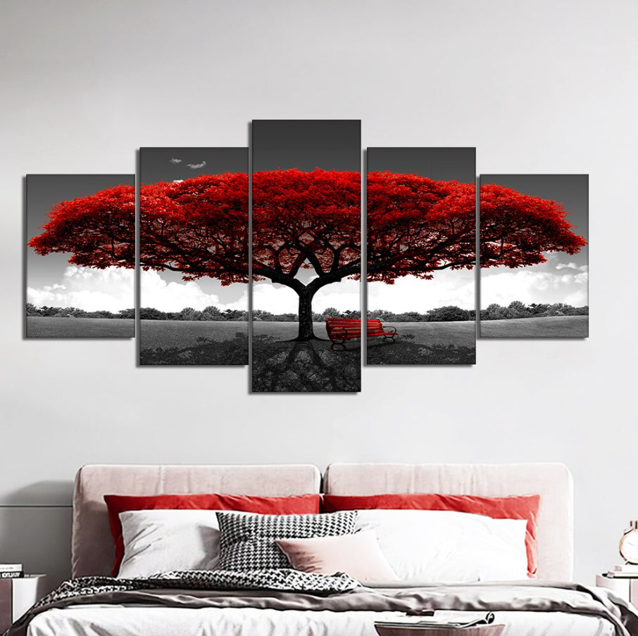 Modern Landscape Canvas Wall Art Set – 5 Piece Home Décor Collection