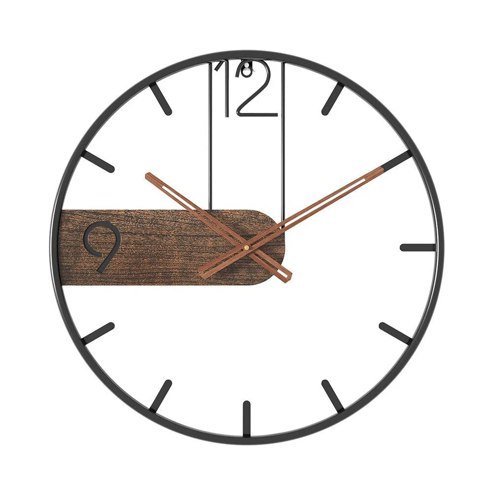 Modern Walnut Wall Clock