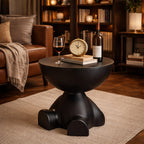 Multifunctional Black Accent Table – Original Resin Design