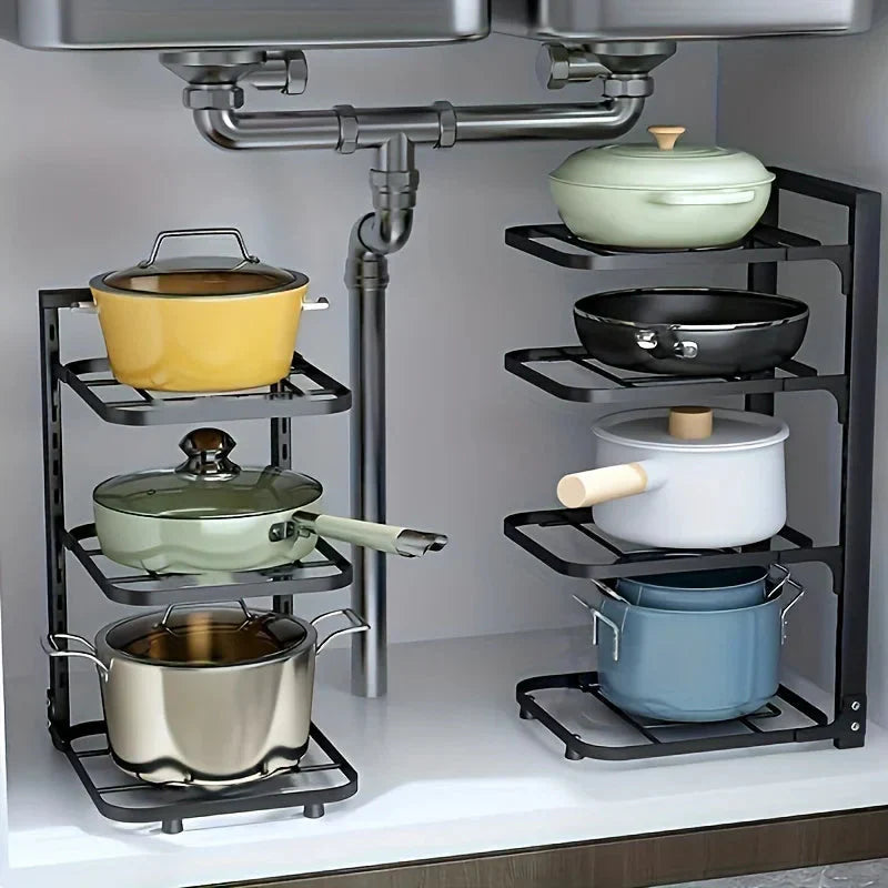 Adjustable Pot & Pan Storage Rack