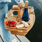 Luxury Outdoor Wooden Wine and Aperitif Table