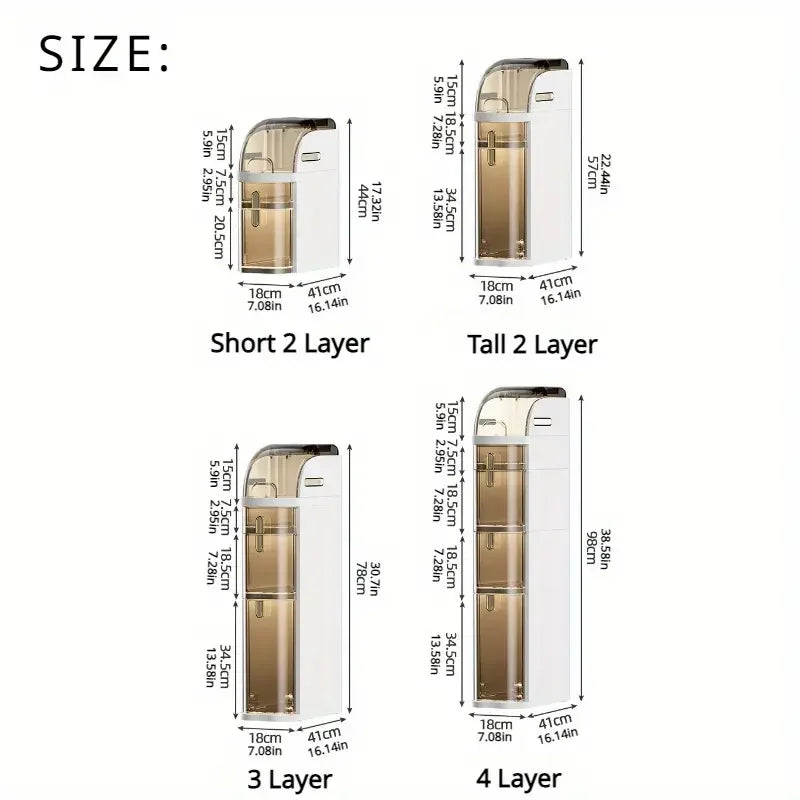 NookGlide™ Slim Rolling Bathroom Organizer