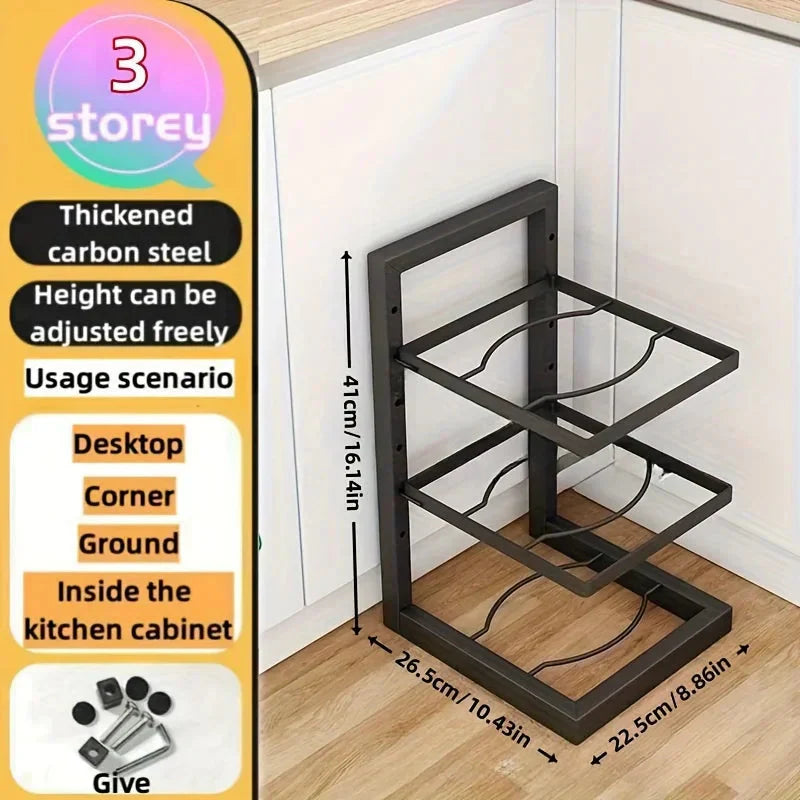 Adjustable Pot & Pan Storage Rack