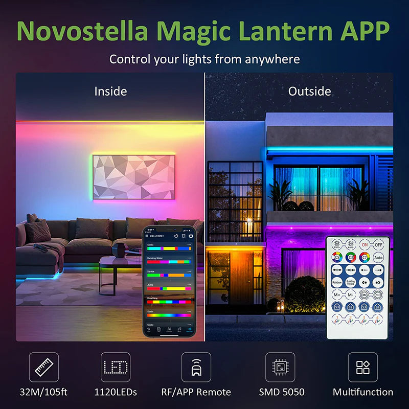 Bluetooth-Controlled LED Accent Lighting