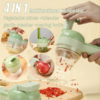 Multi-Function Electric Food Chopper & Vegetable Slicer slicing vegetables