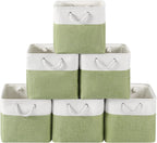 Foldable Fabric Storage Cubes with Rope Handles – Set of 6