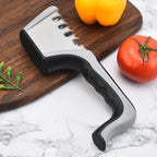 Manual Knife & Scissor Sharpener on cutting board on kitchen counter next to vegetables ready to be prepared
