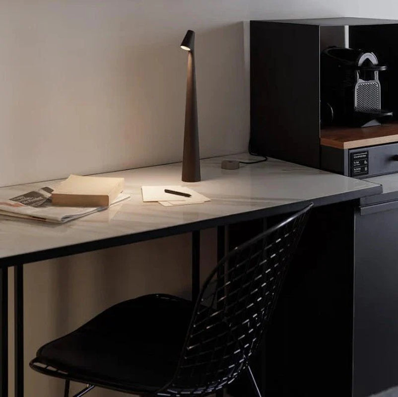 Portable Rechargeable LED Table Lamp on desk in office