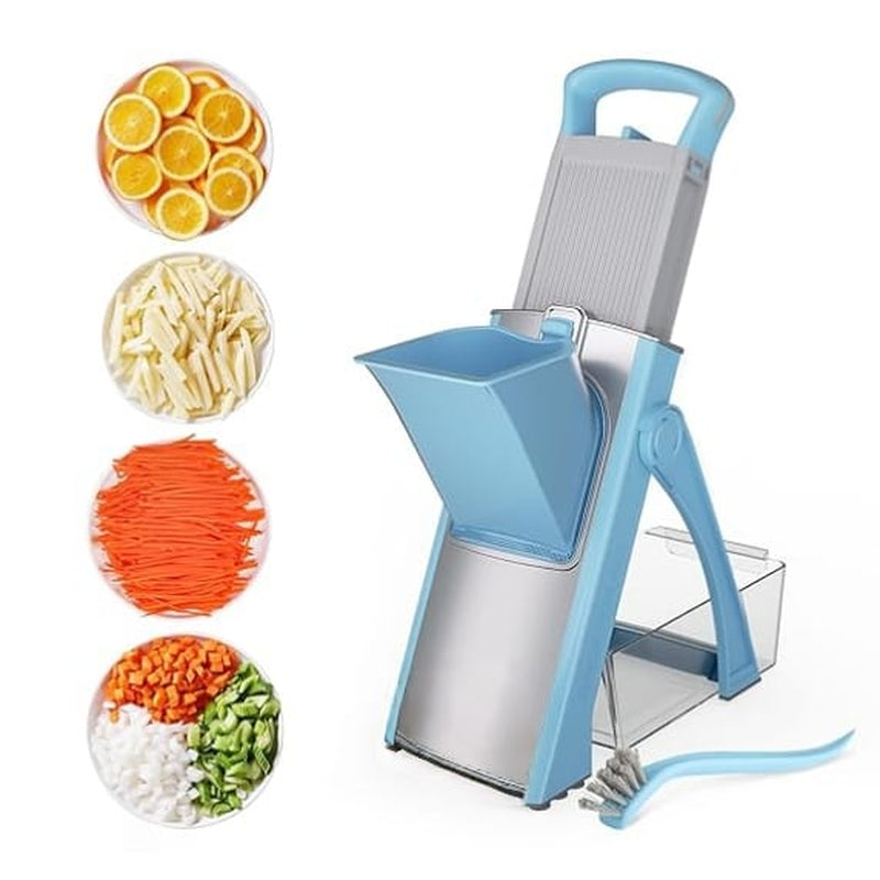 Multifunction Vegetable Chopper & Slicer for Kitchen showing vegetables sliced
