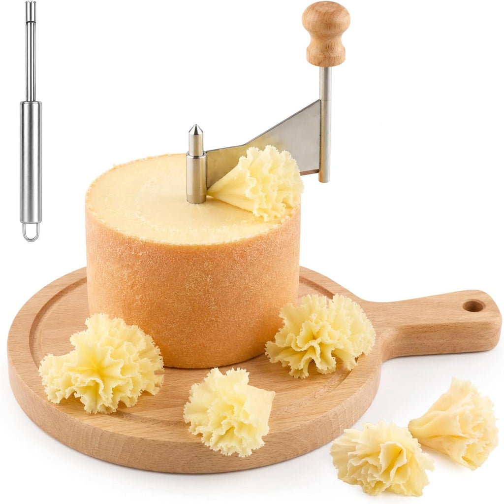 Rotating Cheese Slicer
Cheese curler board
Cheese slicer with wooden base
Cheese shaving tool
Cheese curl maker
Stainless steel cheese slicer
Charcuterie cheese slicer
Cheese serving board
Butter slicer tool
Chocolate curl maker
Cheese board accessories
Manual cheese slicer
Kitchen cheese cutter
Cheese platter tool
Soft cheese slicer