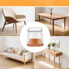 Scratch-Resistant Chair Leg Protectors – 24 Pack shown on furniture on hardwood floor