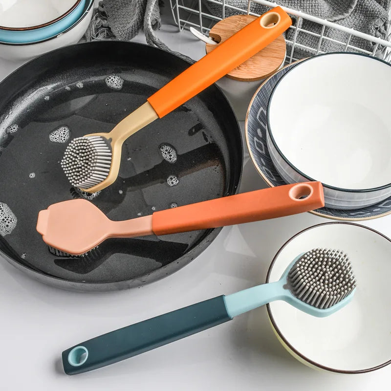 Silicone Dish Scrubbing Brush
Non-stick pot cleaning brush
Silicone dish brush
Kitchen cleaning brush
Silicone scrub brush
Pot and pan cleaning brush
Reusable dish brush
Sink cleaning brush
Silicone kitchen scrubber