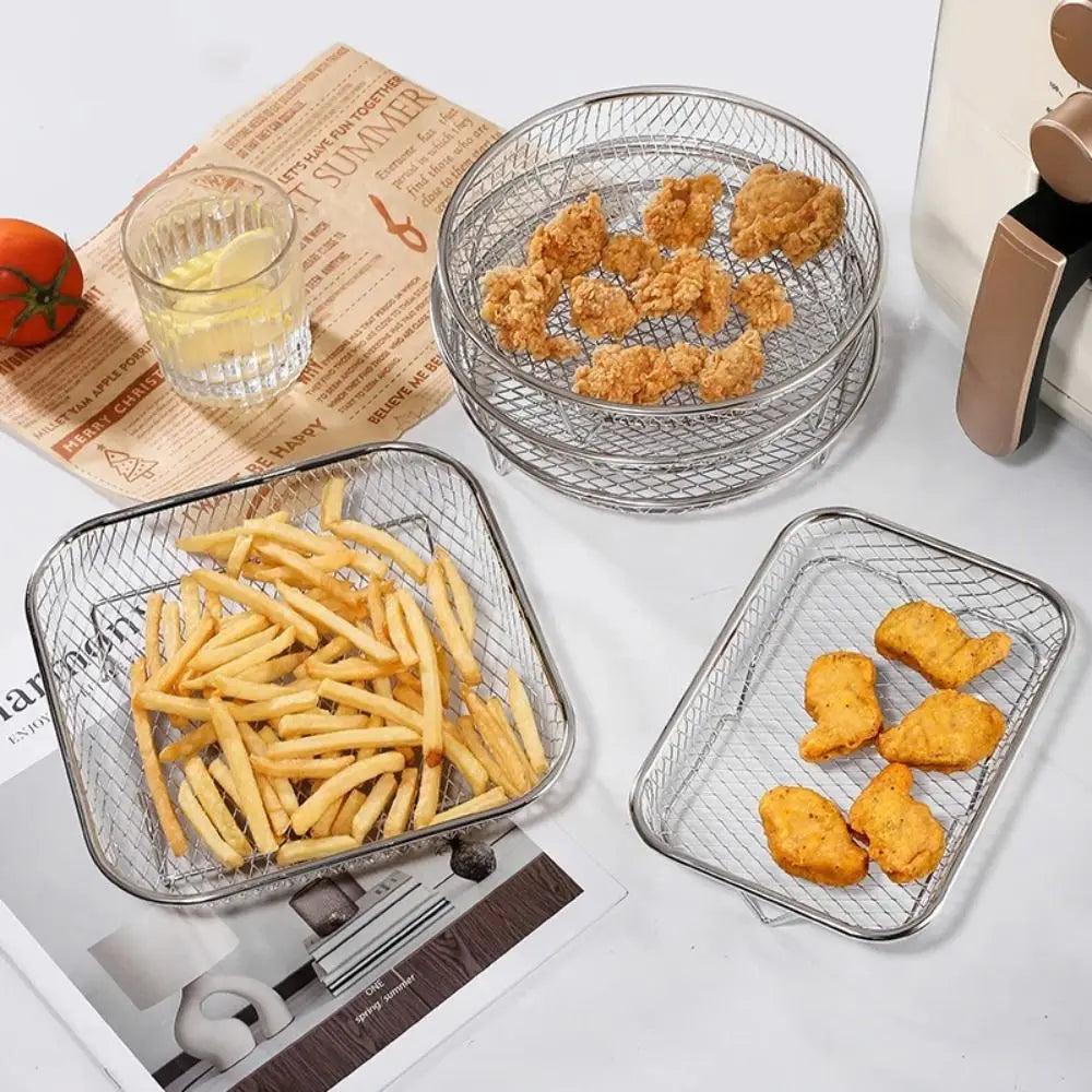 Stackable Stainless Steel Air Fryer Rack
Air fryer rack, Air fryer cooking rack, Stainless steel air fryer basket, Air fryer accessory, Air fryer grill rack, Mesh air fryer rack, Air fryer tray, Air fryer insert rack, Air fryer baking rack, Air fryer crisper rack, Dishwasher safe air fryer rack, Air fryer replacement rack, Air fryer cooking accessory, Air fryer accessories
