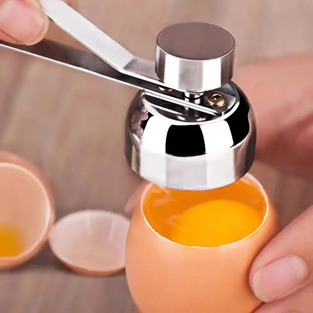 Stainless Steel Egg Topper Cutter
Egg topper, Egg shell cutter, Egg shell opener, Stainless steel egg opener, Egg topper tool, Boiled egg opener, Raw egg opener, Egg cutter tool, Kitchen egg opener, Spring-loaded egg topper, Soft boiled egg opener, Egg cracking tool, Kitchen egg accessory, Egg preparation tool